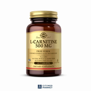 Open image in slideshow, Solgar L-Carnitine 500 mg
