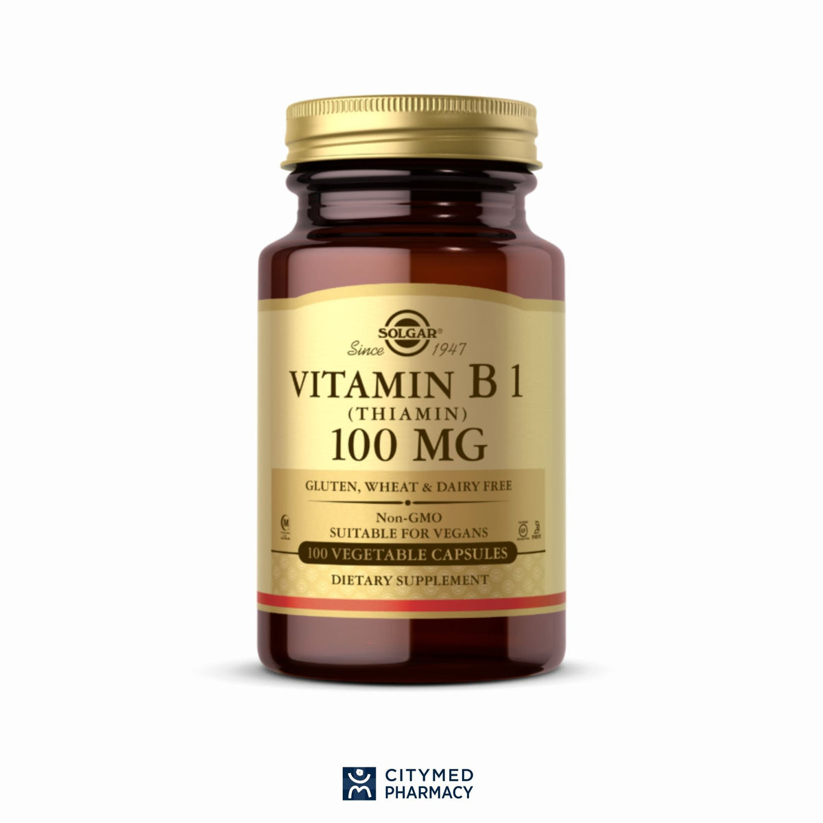 Solgar Vitamin B1 100 mg (Thiamine) CityMed Pharmacy