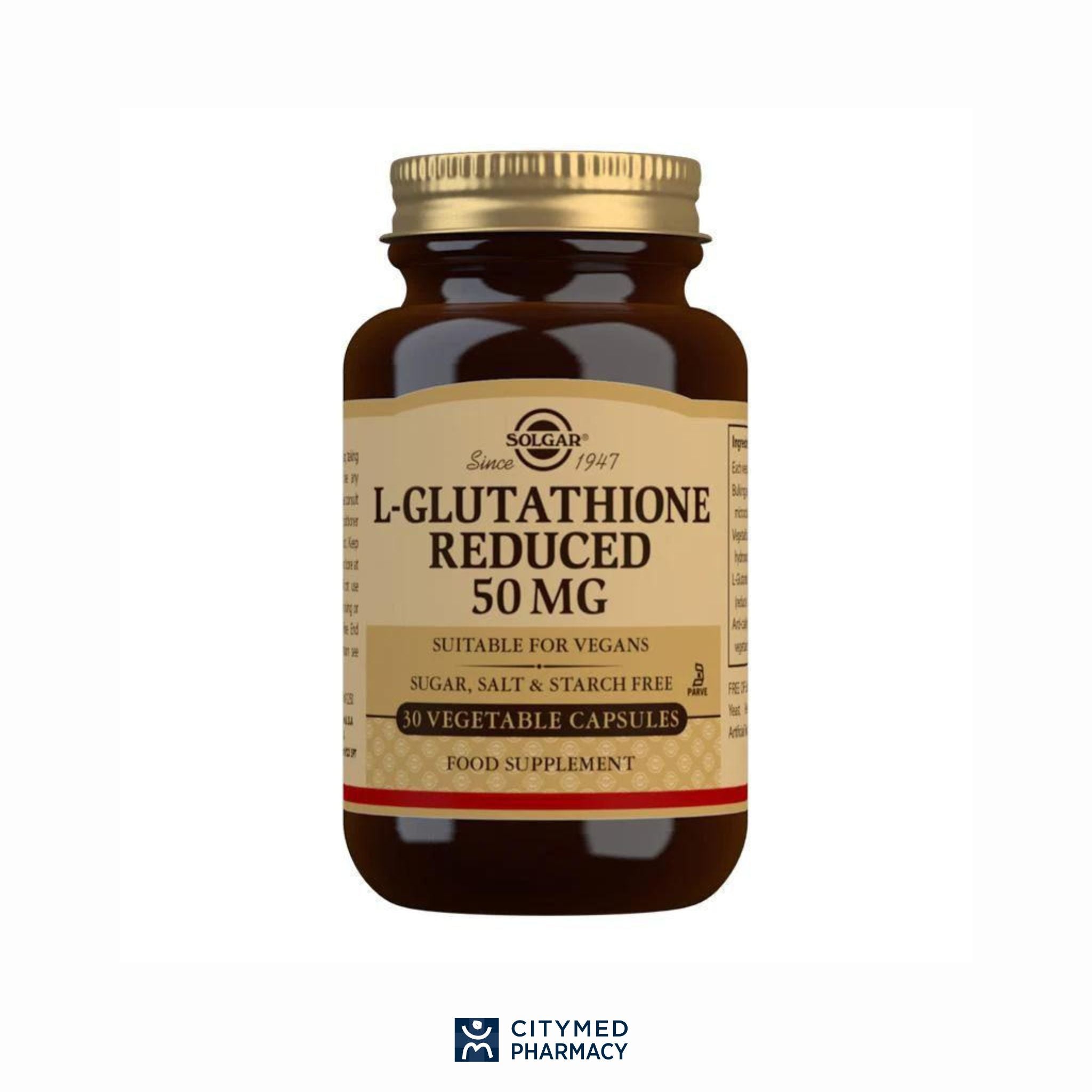 Solgar L-Glutathione reduced 50 mg CityMed Pharmacy Solgar L-Glutathione reduced 50 mg CityMed Pharmacy