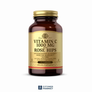 Open image in slideshow, Solgar Vit C with Rose Hips 1000 mg
