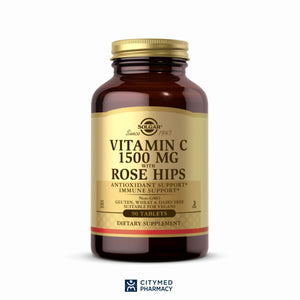 Open image in slideshow, Solgar Vit C with Rose Hips 1500 mg

