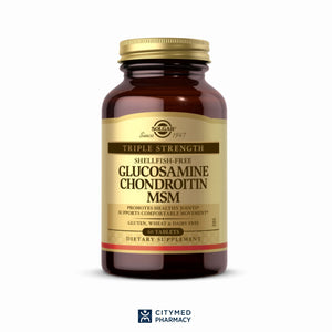 Open image in slideshow, Solgar Ex Strength Glucosamine Chondroitin MSM (shellfish free)
