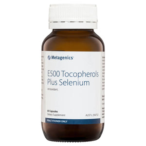 Open image in slideshow, Metagenics E500 Tocopherols Plus Selenium
